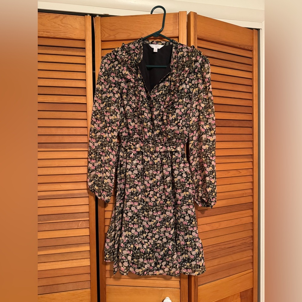Lauren Conrad Metallic Floral Dress
